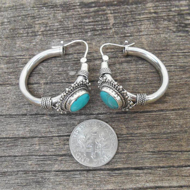 Vintage Boho Turquoise Earrings