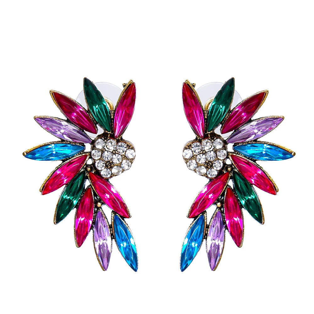 Heart Wing Earrings with Zirconias