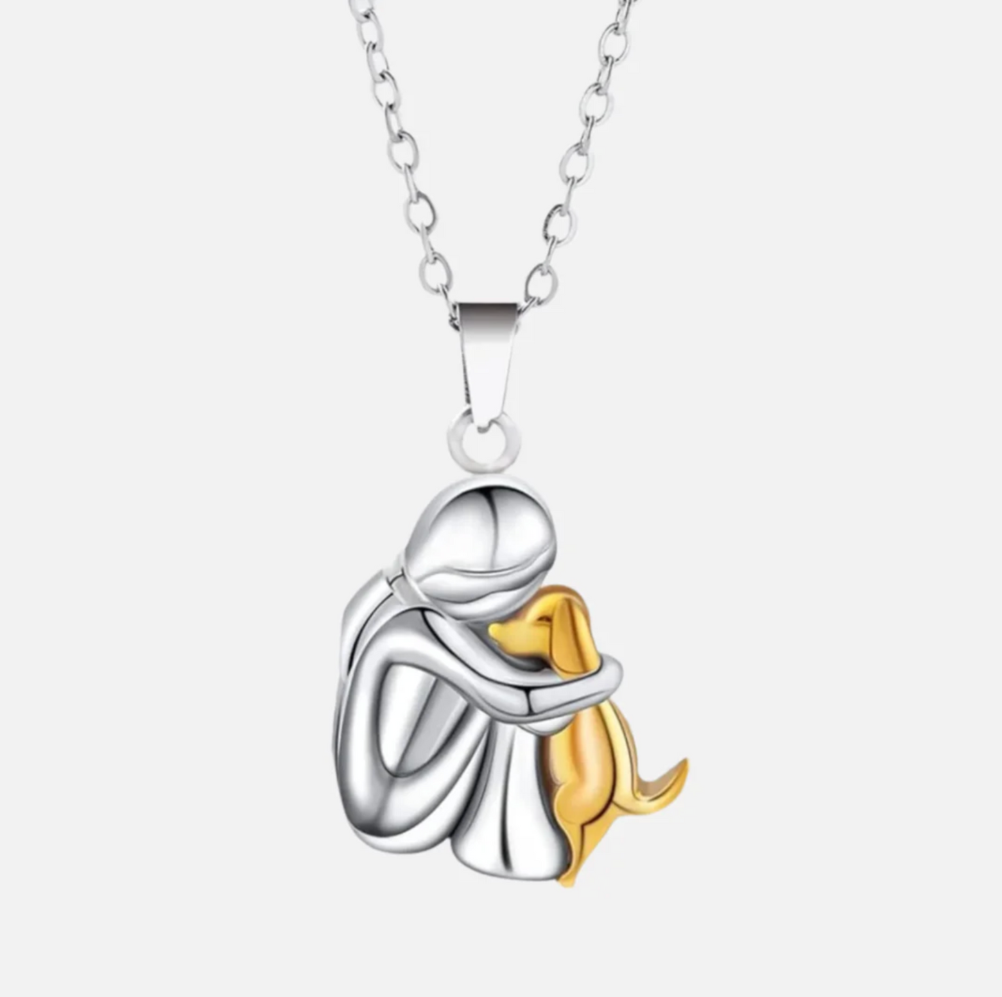 Dog Hug Pendant Necklace