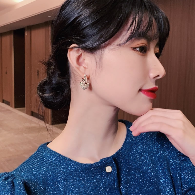 Pearls of Love Earrings in Gold