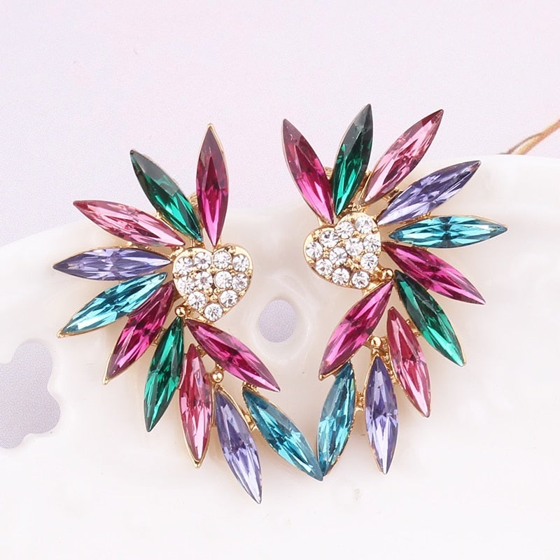 Heart Wing Earrings with Zirconias