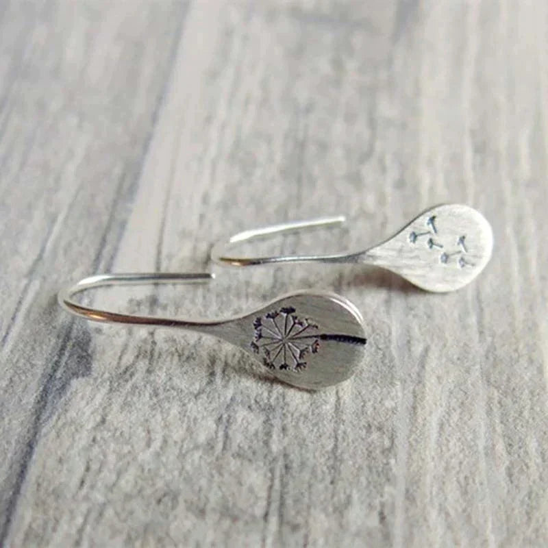 925 Sterling Silver Dandelion Earrings