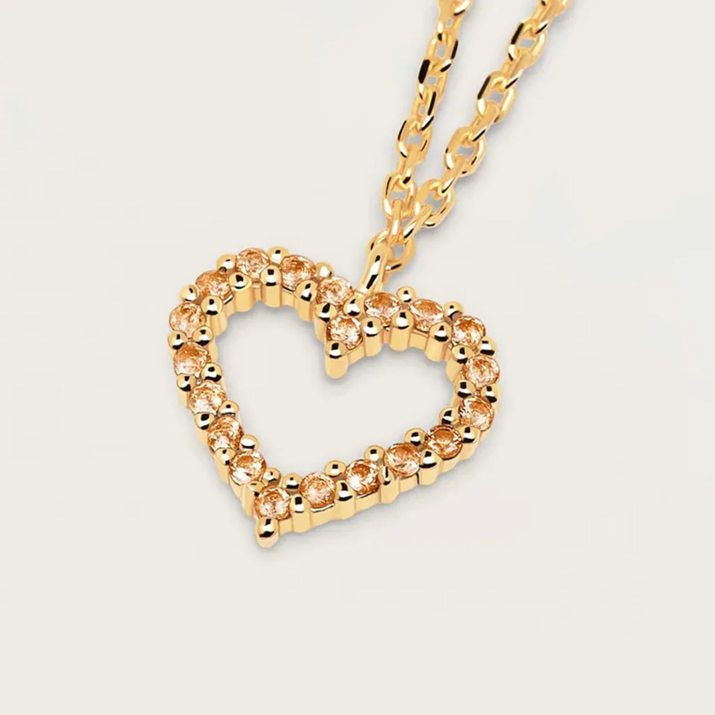 Hollow Heart Pendant Necklace