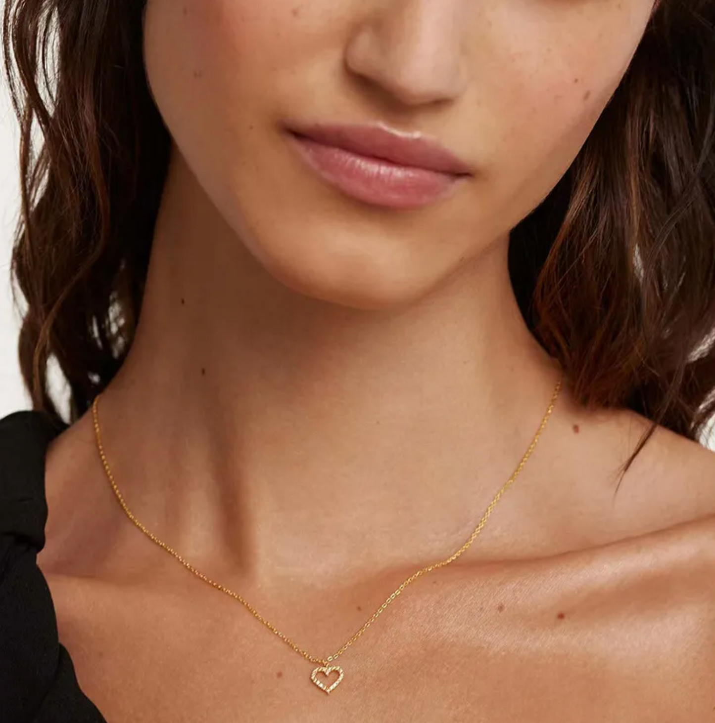 Hollow Heart Pendant Necklace