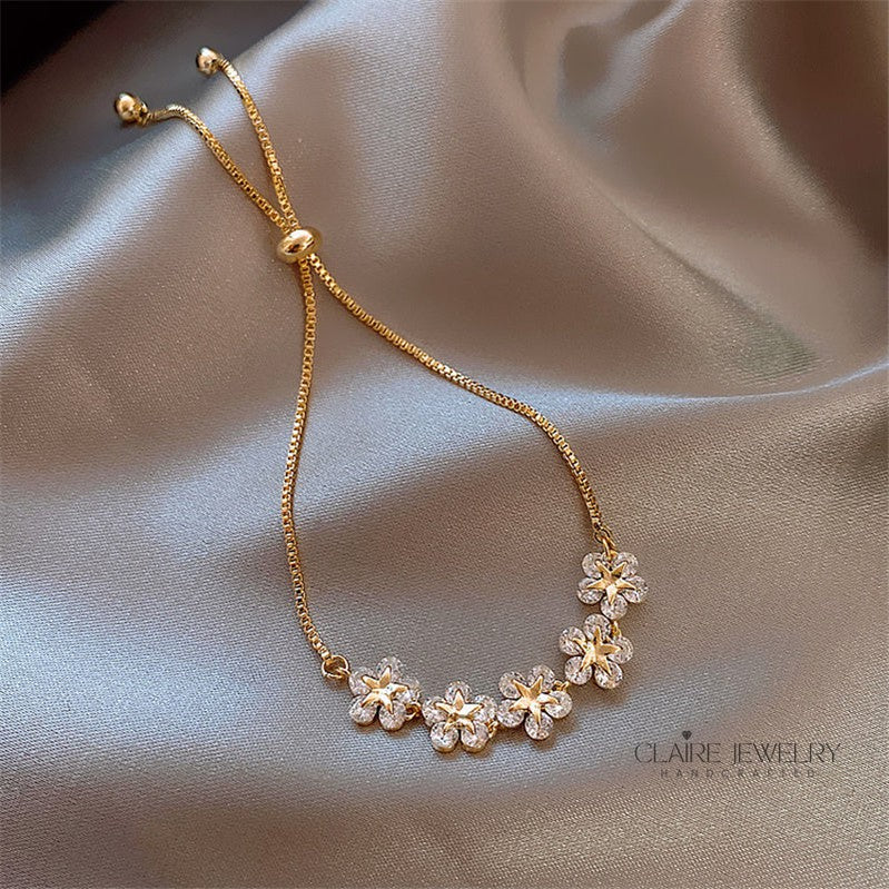 Bracelet Crystal Daisy in Gold