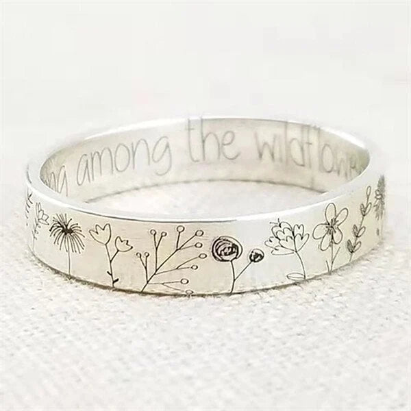 Vintage Silver Wildflowers Ring