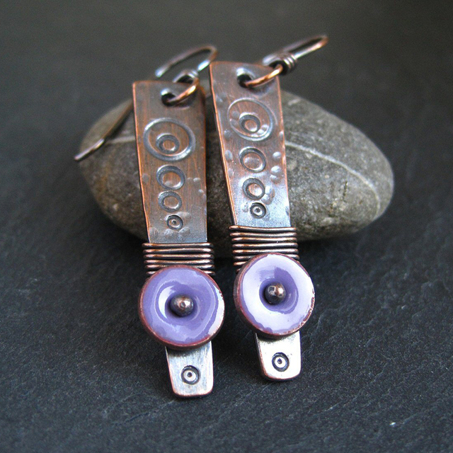 Vintage Lila Bronze Earrings