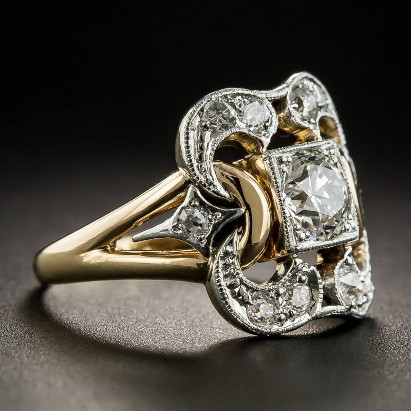 Vintage Zirconia Golden Color Ring