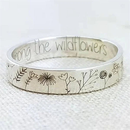 Vintage Silver Wildflowers Ring