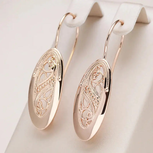 Elegant Hollow Gold Earrings