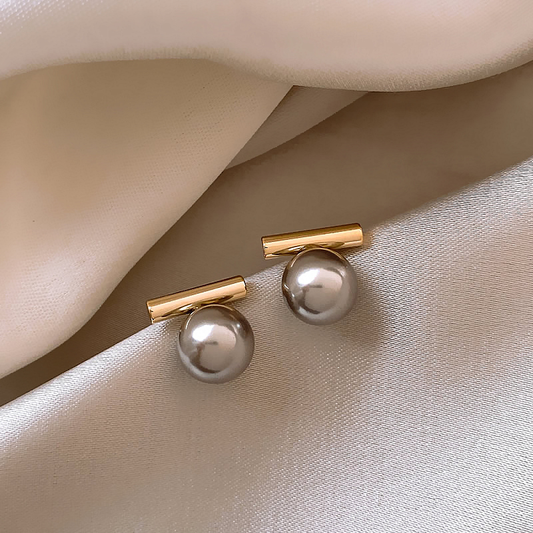 Elegant Dark Pearl Earrings