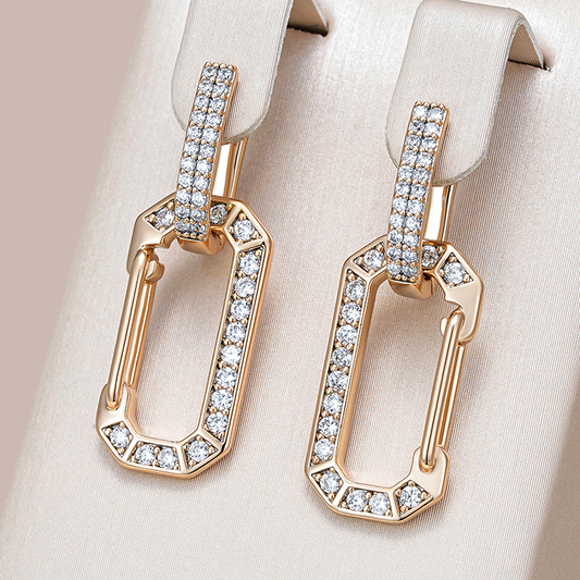 Elegant gold-shining clip earrings