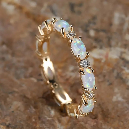 Opal Eternity Ring